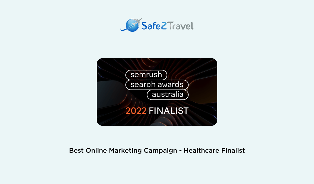 Safe2Travel SEMRush Award